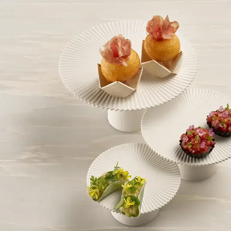 Canapés at Odette in Singapore.