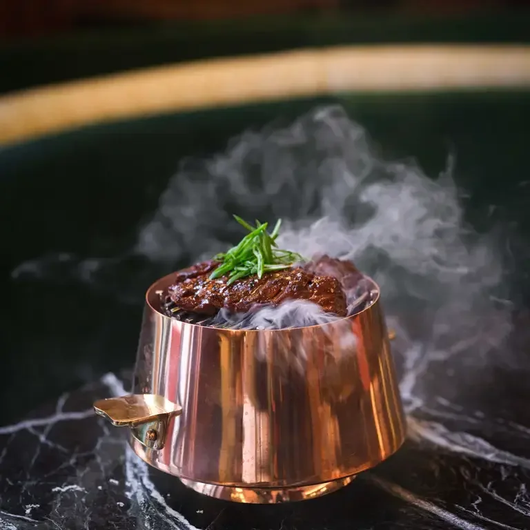A smoky dish at Beefbar in Monte Carlo.