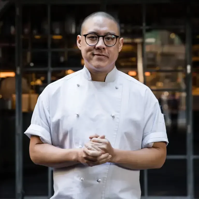 Dan Hong in chef whites.