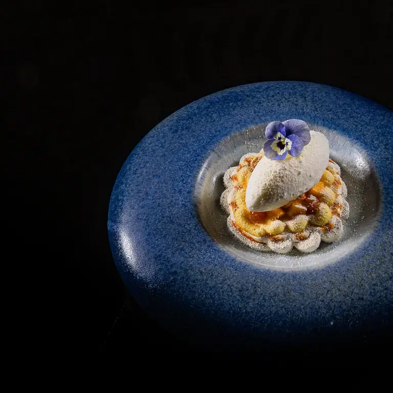 Dessert at Le Du in Bangkok.
