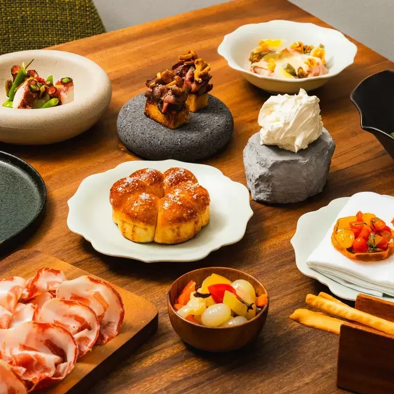 A spread of dishes at Assagi in Singapore.