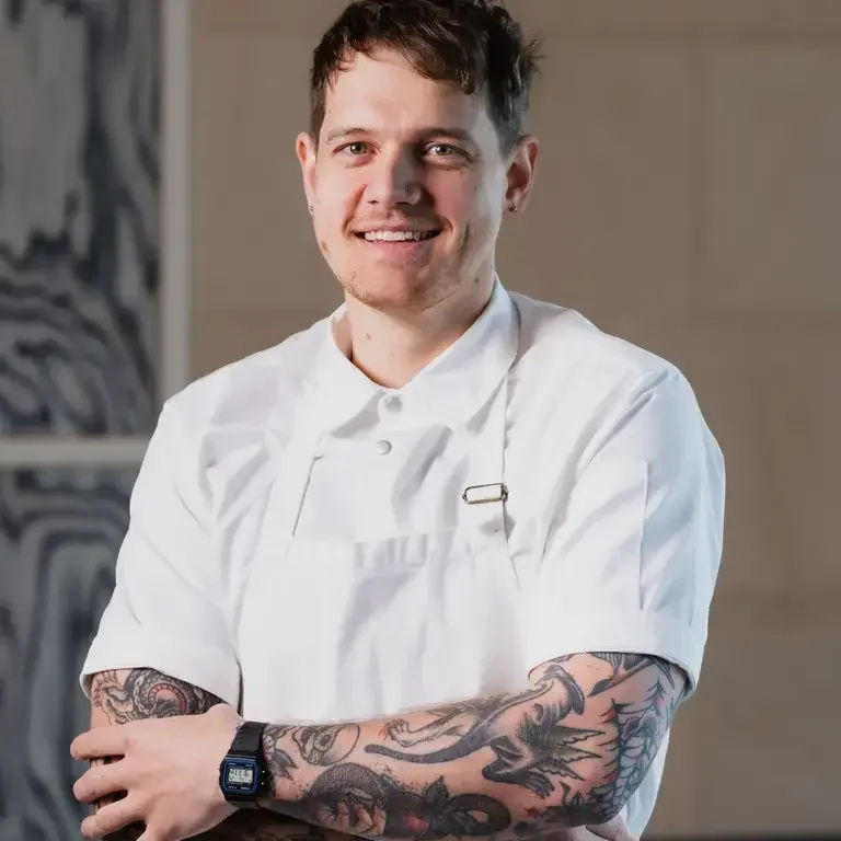 James Cole Bowen in chef whites.