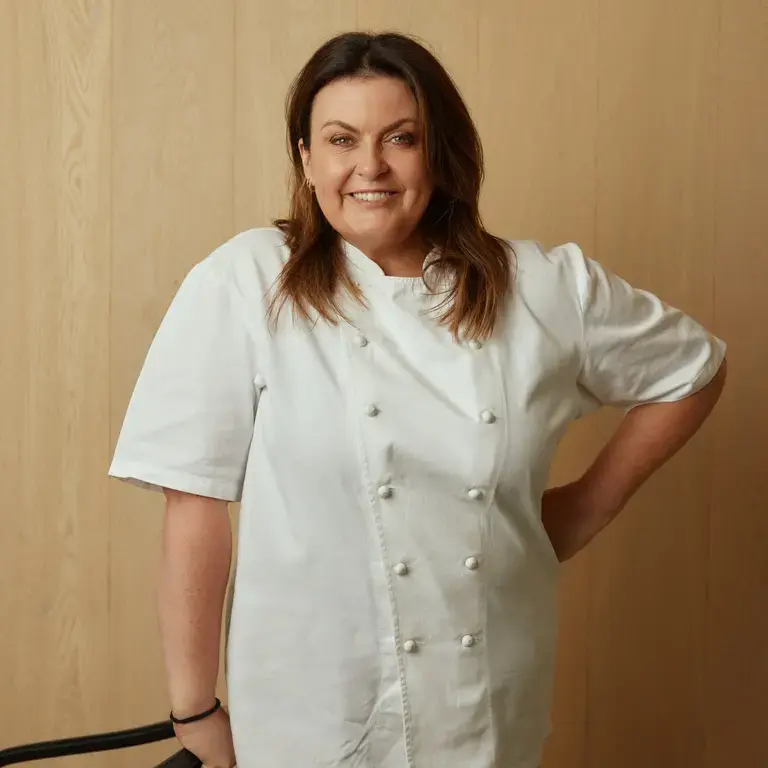 Karen Martini in chef whites.
