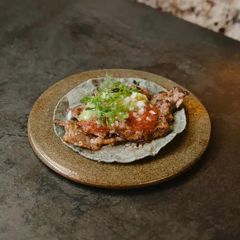 Taco at Maizajo in Mexico City.