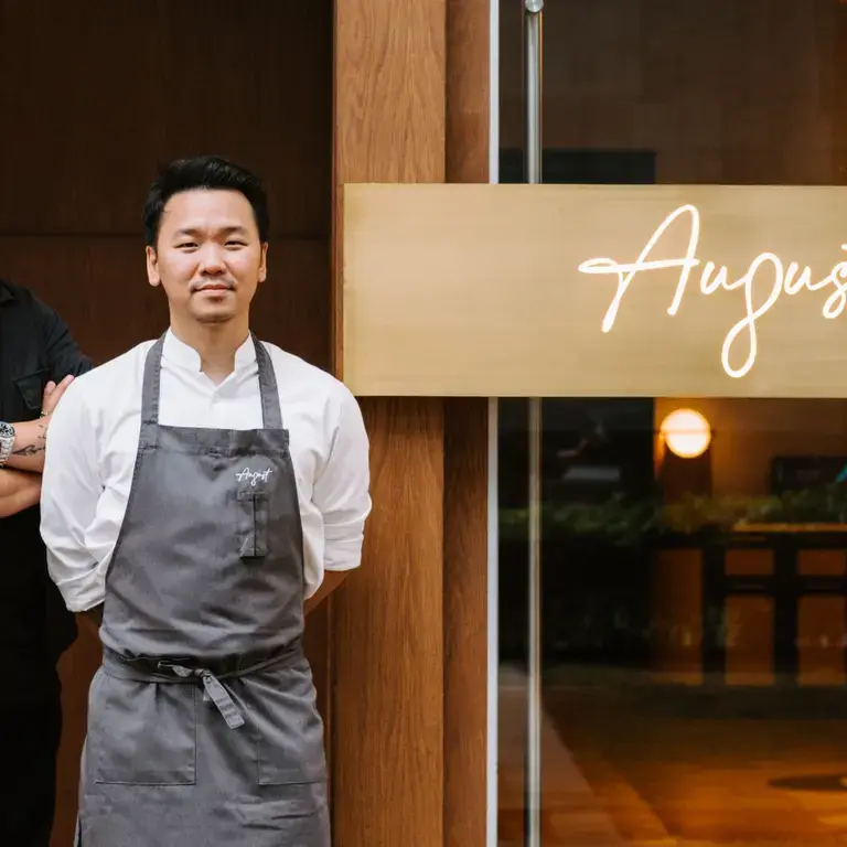 Budi Cahyadi and Hans Christian of August restaurant in Jakarta
