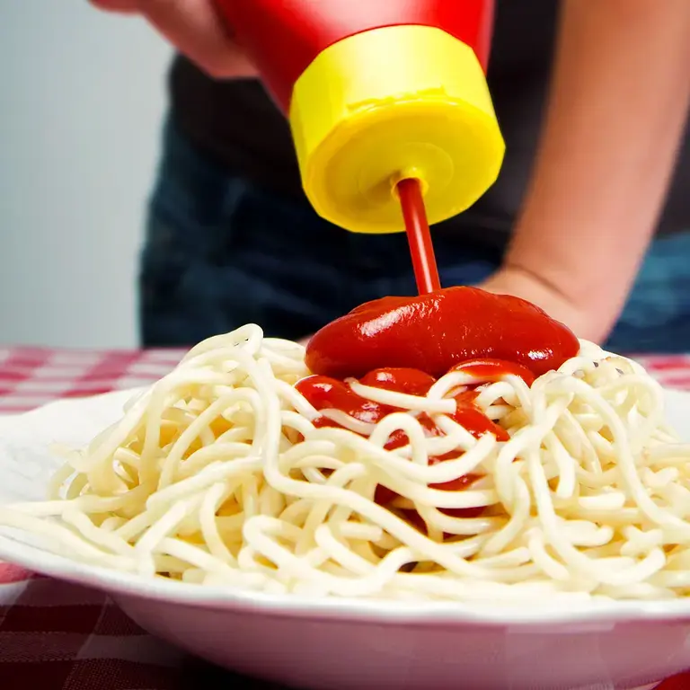 Ketchup and pasta