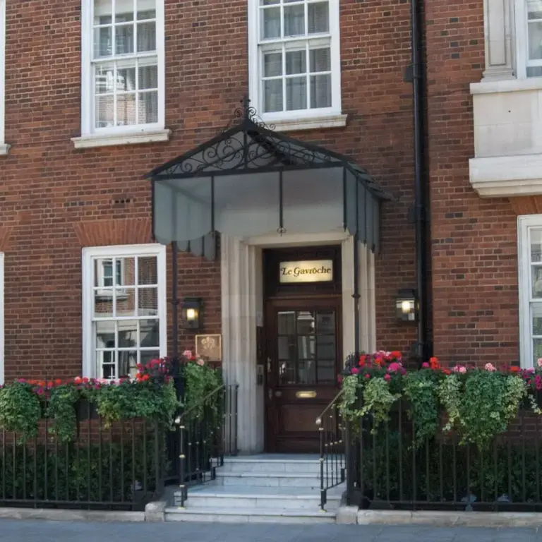 The exterior of Le Gavroche in London.