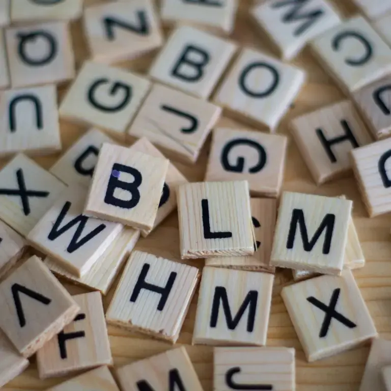 Scrabble letters