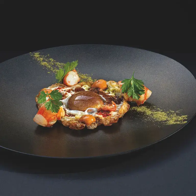 A dish at Disfrutar, World’s Best Restaurant 2024.