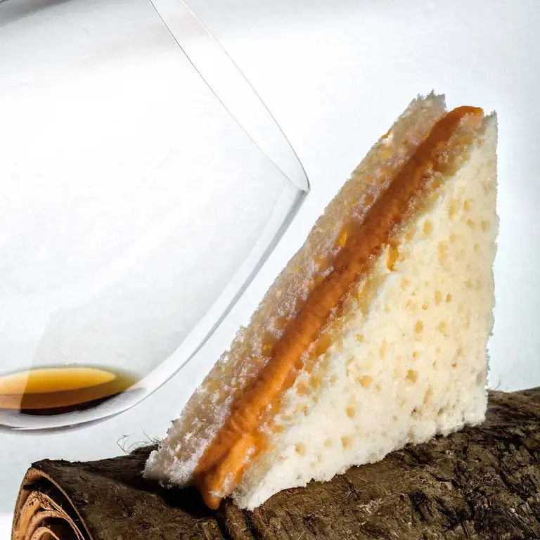 Gazpacho sandwich with vinegar garnish @Francesc-Guillamet