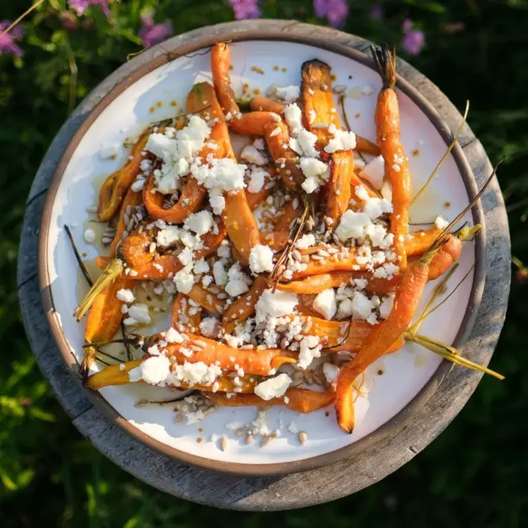 Carrots at Les Cocagnes tables champêtres in Québec.