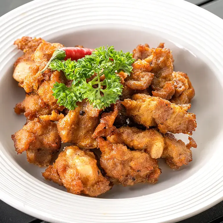 Stir-fried chicken gizzards.