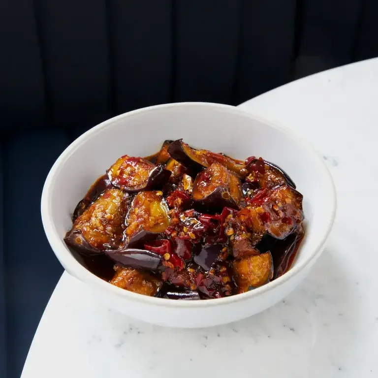 Andrew Wong's Sichuanese aubergine.