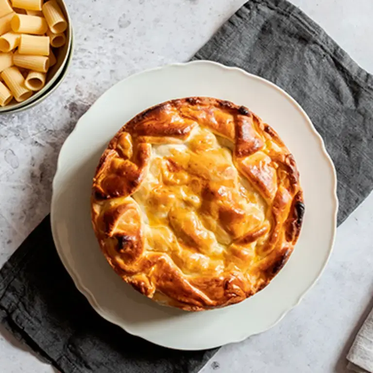A pie being cut with a knife.