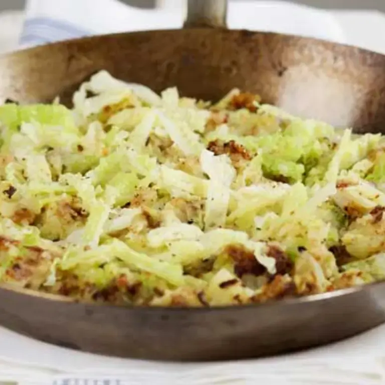 Bubble and squeak (fried mashed potato and cabbage)