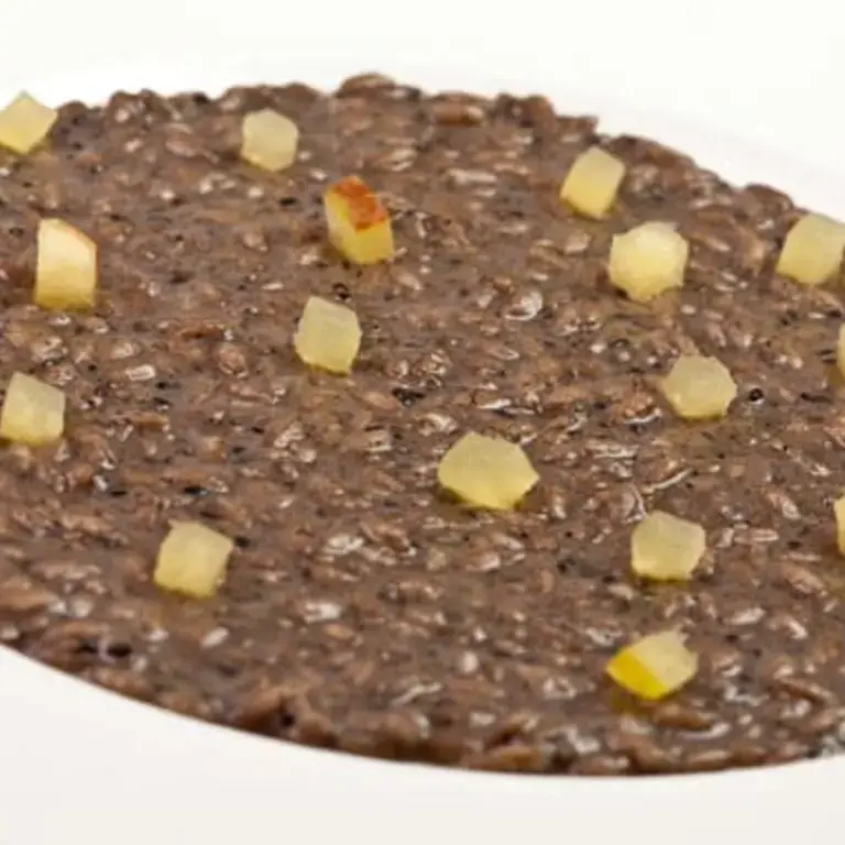 Black Sesame And Apple Risotto