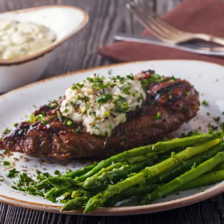 Blue cheese sauce for steak.