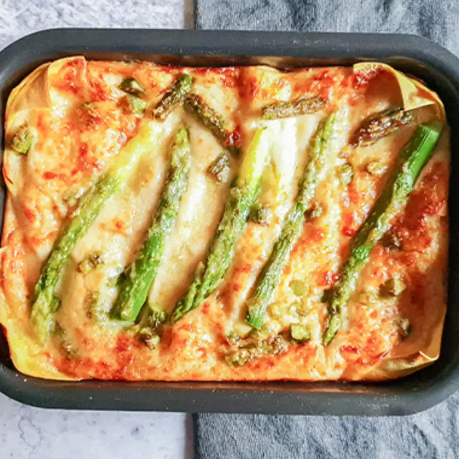 Lasagne with asparagus
