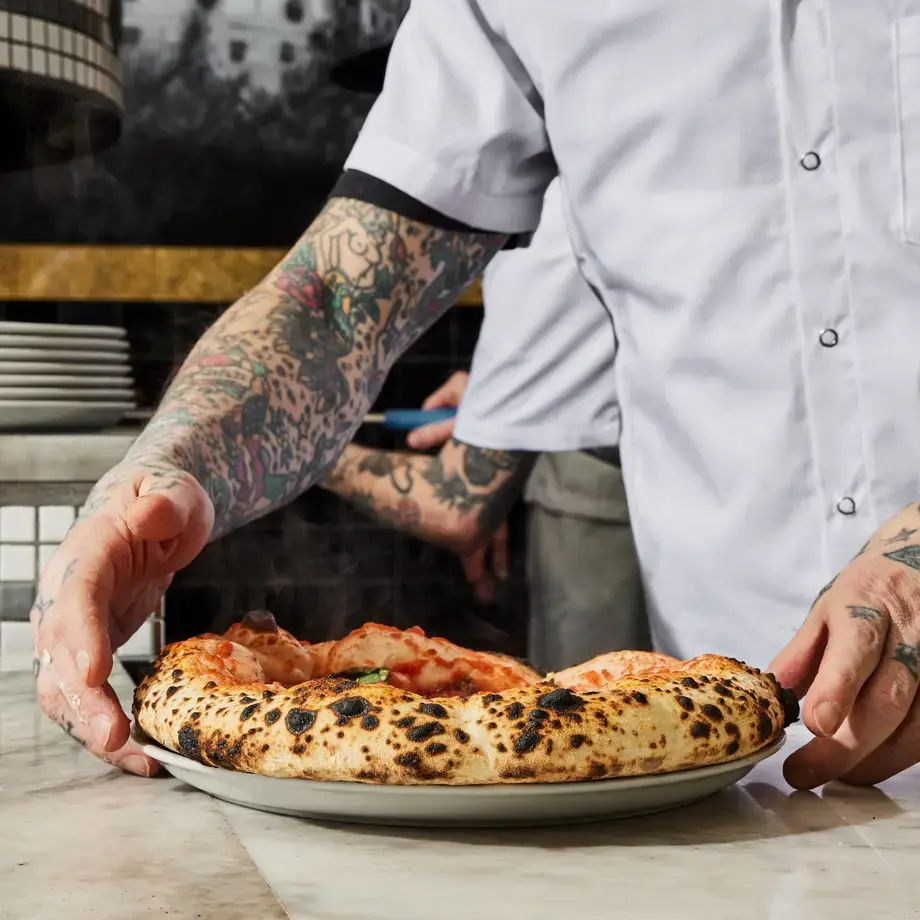 Pizza at Una Pizza Napoletana in New York.