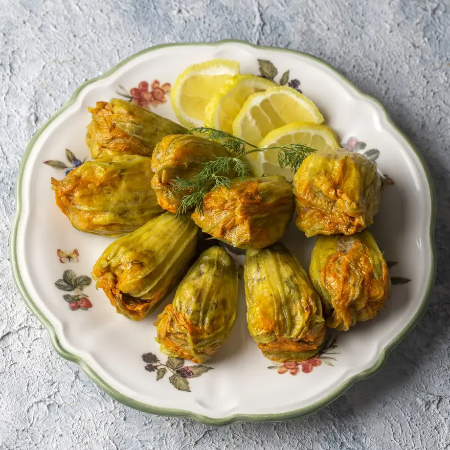 stuffed zucchini blossoms - Fine Dining Lovers