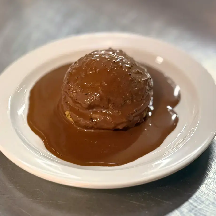 Paris-Brest with Custard and Chocolate Ganache by Paolo Griffa.
