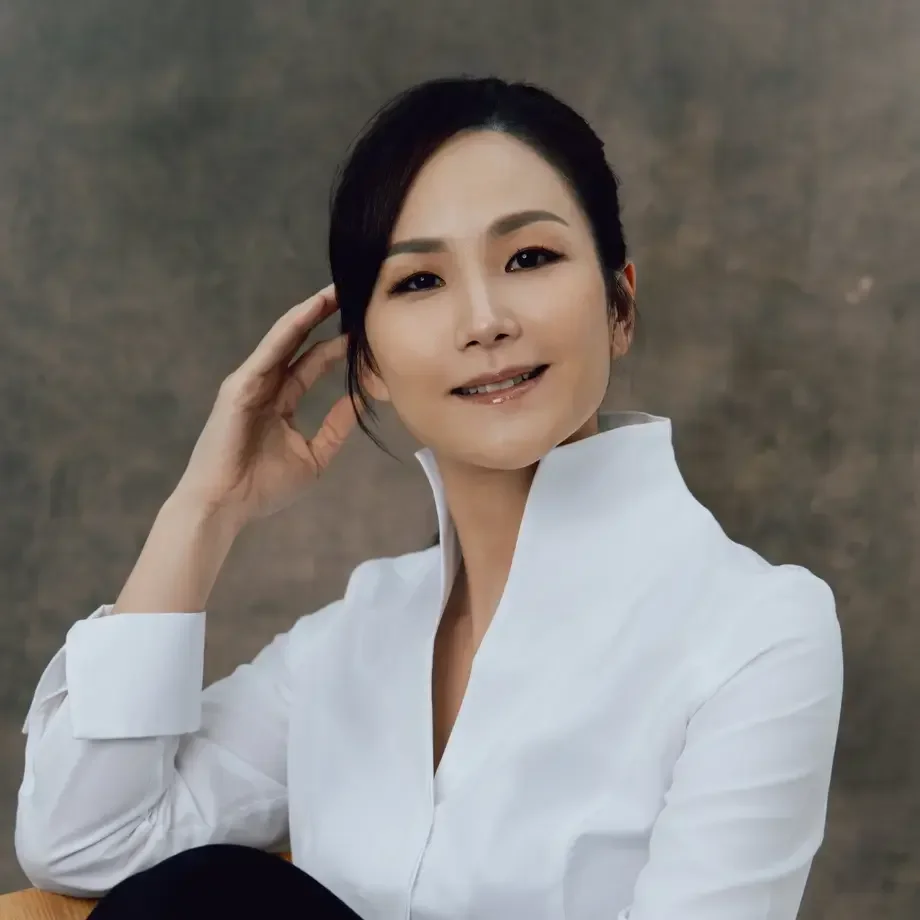 Chef Vicky Lau wearing a white shirt.
