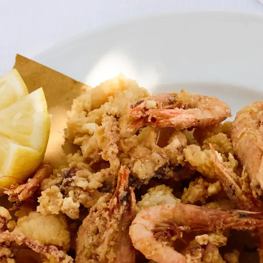 Ligurian fried fish in olive oil.