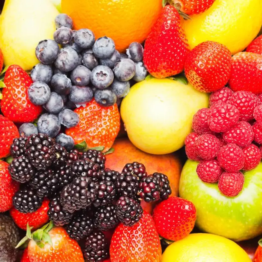 A selection of typical spring fruits.