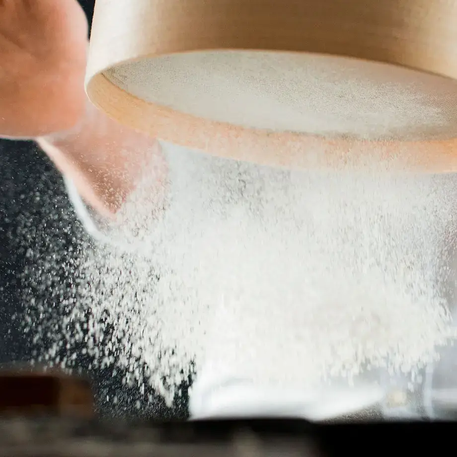 Sifting the flour