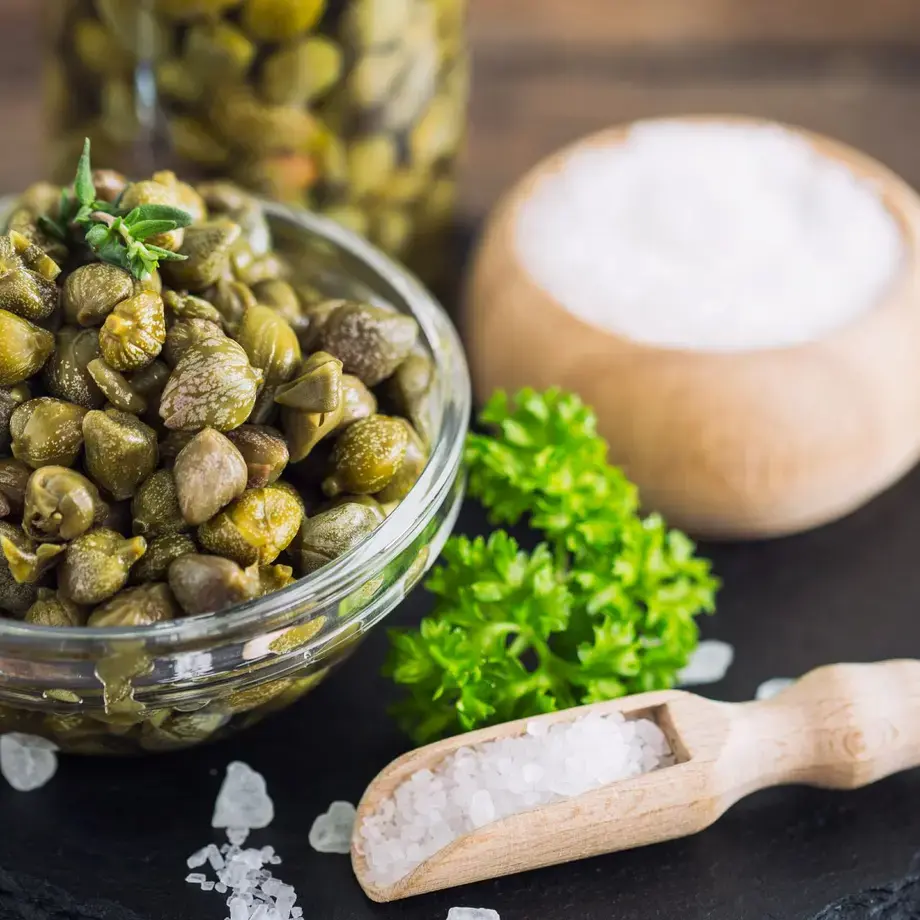 A ramekin of capers.