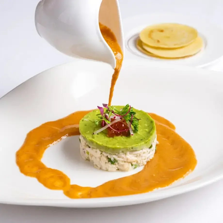 Tartare of salmon at Rampoldi in New York.