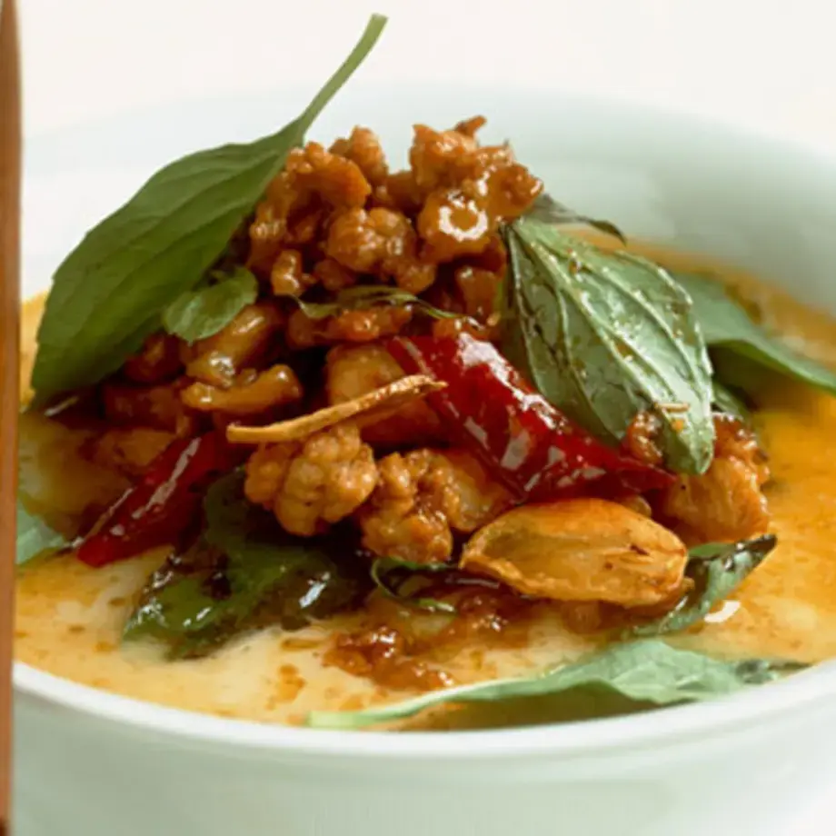 Yellow Chicken Curry with Thai basil