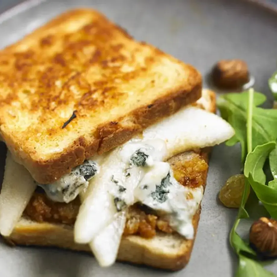 Pear and Gorgonzola toasted sandwich