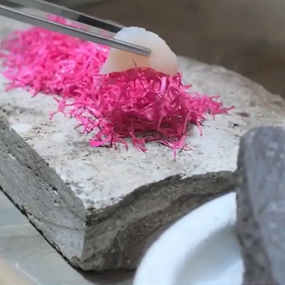 One of the plating at Central restaurant in Lima