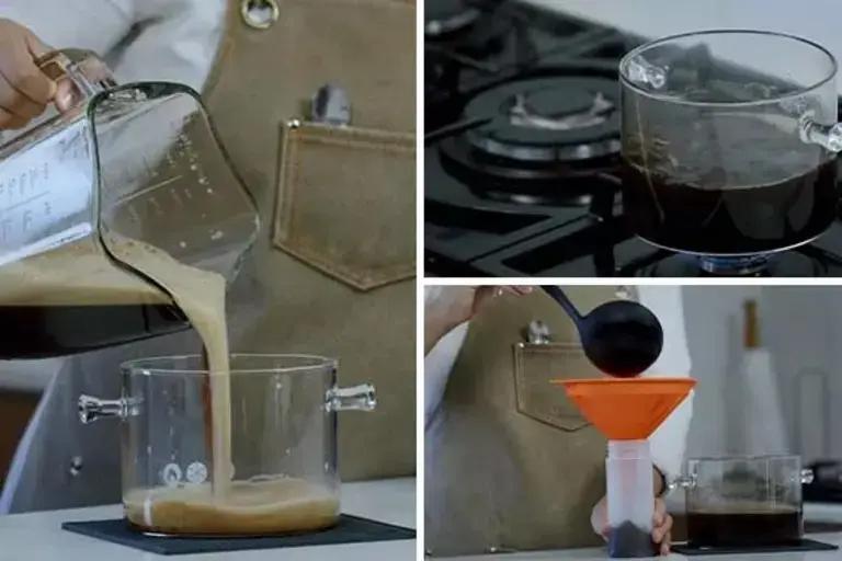 Hot and cold Coffee Step two