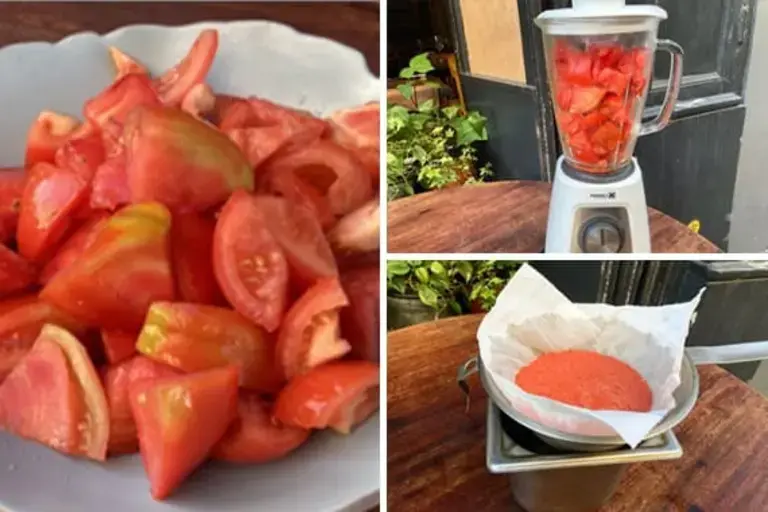 Raw Tuna with Peaches recipe by Kitano Yurika step2