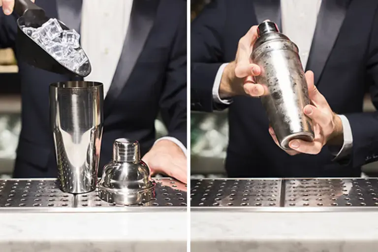 cooling a shaker with ice