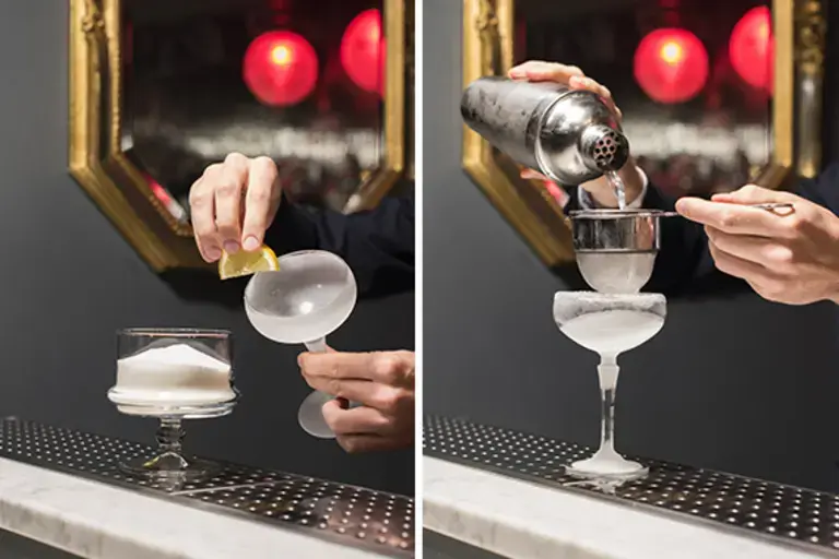 preparing a frozen glass