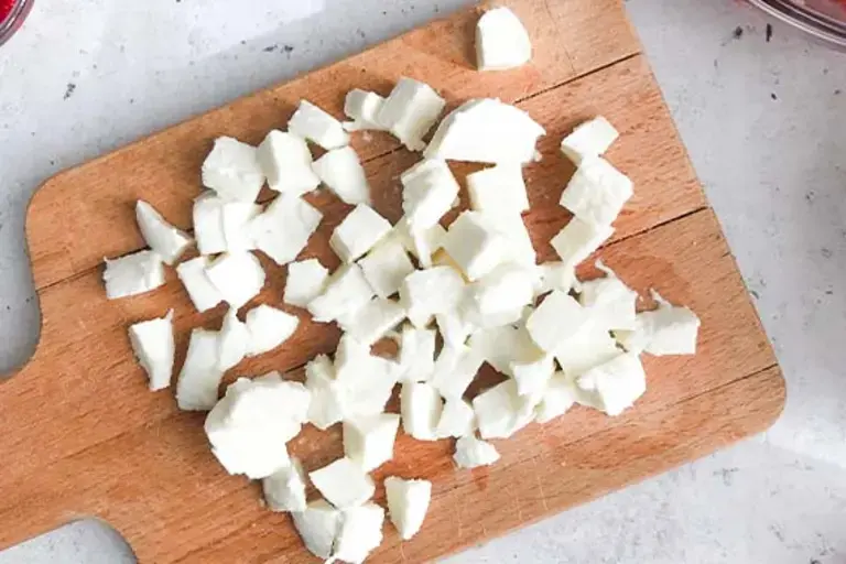 Mozzerella cut into cubes
