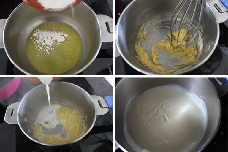 Béchamel sauce with parmesan cheese