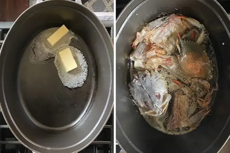 Making the Seafood Stock Courtesy of Chef Jeremy Stephens
