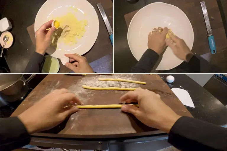 Caminada making gnocchi