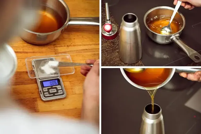 preparing the tomato jelly Courtesy of Chef Vitalii Savelev