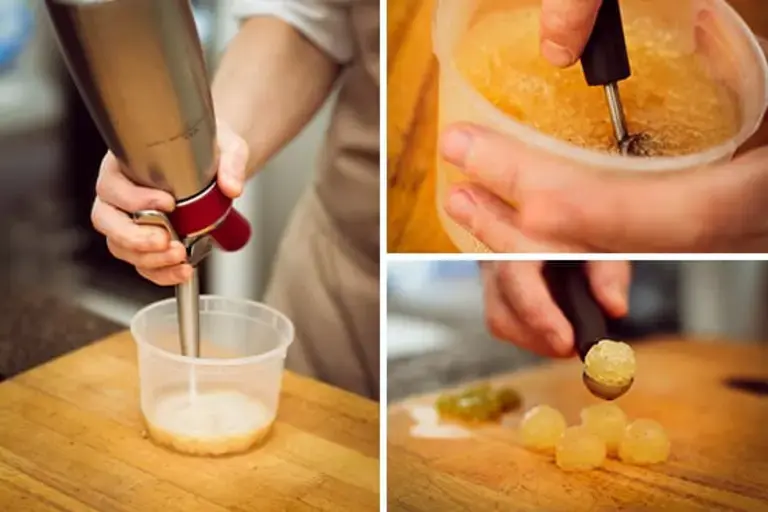 putting the jelly in a glass Courtesy of Chef Vitalii Savelev