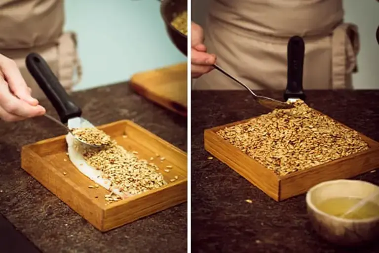 Fill the fish with hot seeds Courtesy of Chef Vitalii Savelev