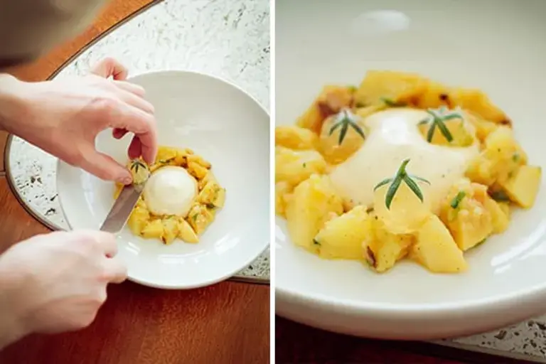 adding potatoes Courtesy of Chef Vitalii Savelev