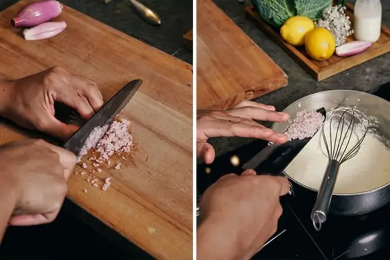 Savoy cabbage in cream