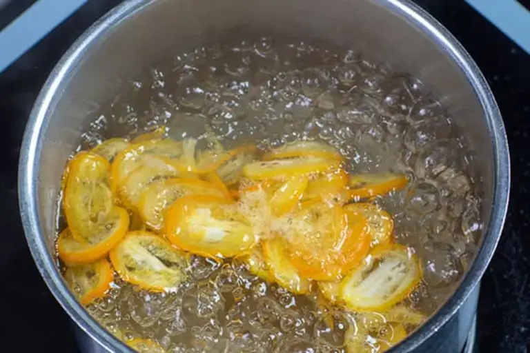 cooking the fruits to make a syrup Courtesy of Chef Łukasz Moneta