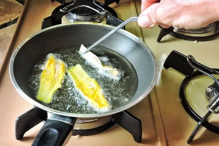 Courgette Flower tempura by Andrea Ravasio