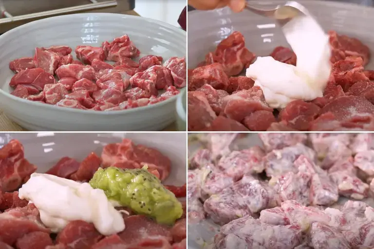 Palak Gosht marinated lamb